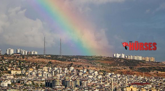 Antalya'da sağanak sonrası gökkuşağı