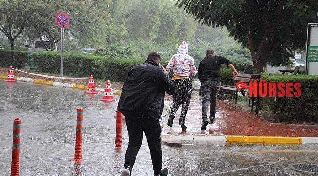 Antalya'da dolu yağışı