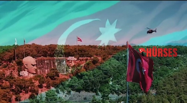 Antalya'da polisten Azerbaycan'a klipli destek