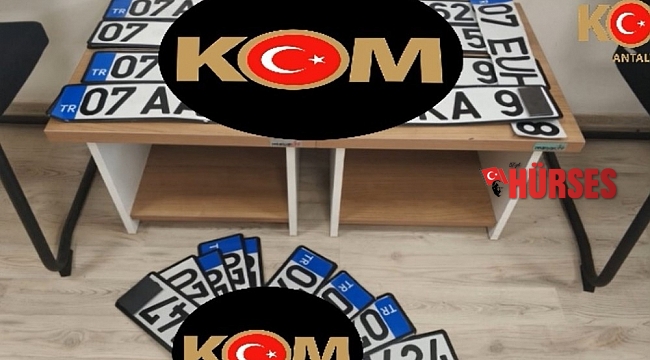 Antalya'da sahte plaka operasyonu