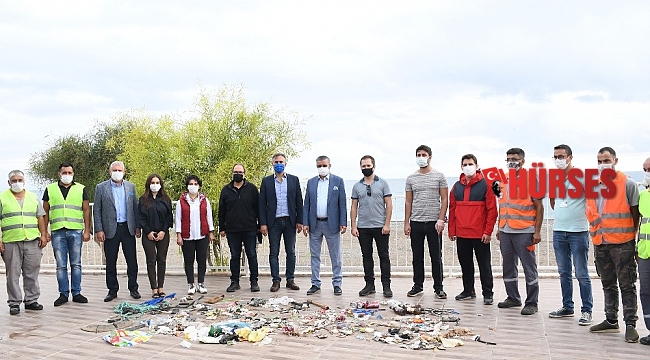 Başkan Topaloğlu, sahil temizliğinde