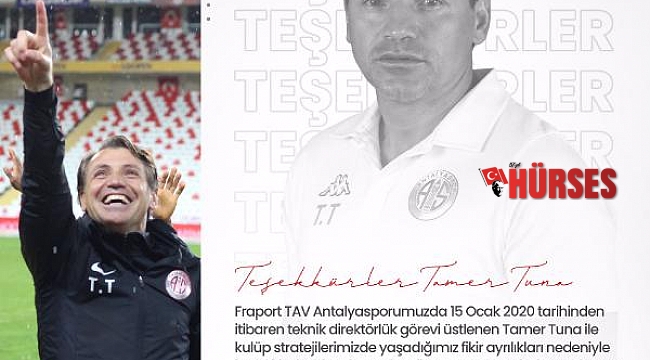Fraport TAV Antalyaspor, Tamer Tuna ayrılığını açıkladı