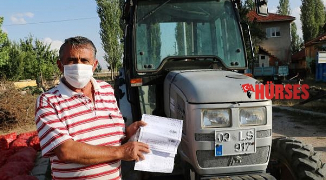 Geçmediği otoyoldan traktörüne ceza gelince tedirgin oldu