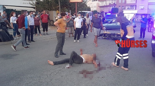 Ters yönden elen otomobilin altında kaldı