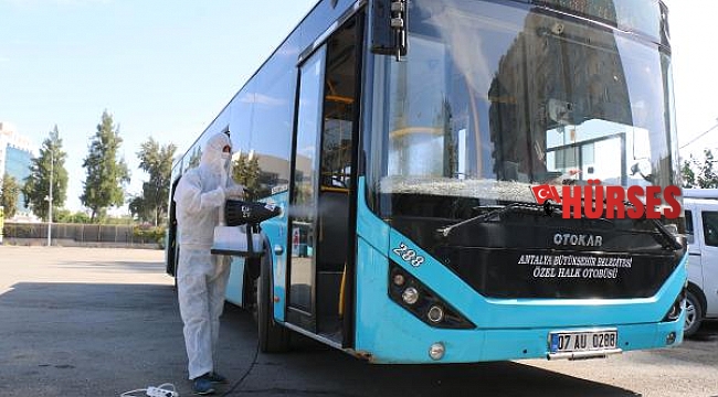 Toplu taşımada 550 otobüs kesintisiz dezenfekte ediliyor