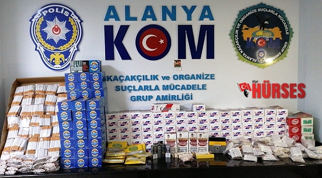 Alanya'da kaçak tütün operasyonu