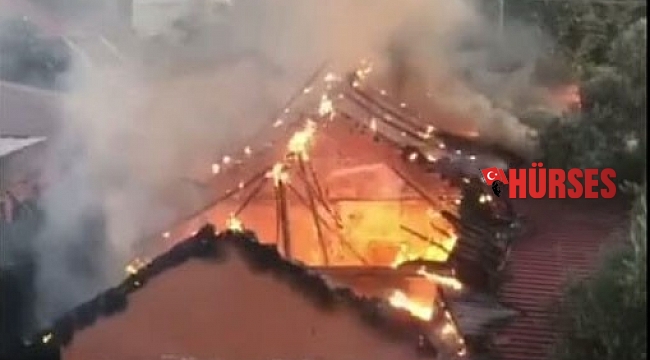 Antalya'da müstakil ev kül oldu