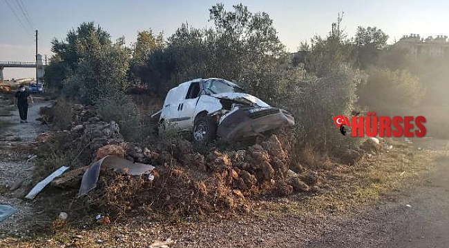 Aracıyla zeytin bahçesine uçtu