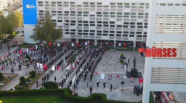 Büyükşehir personeli Ata'yı saygıyla andı