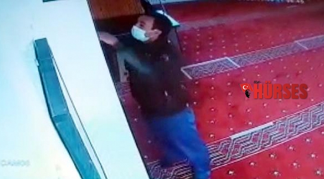 Camiye giren hırsız, yardım parası ve sadaka kutusundaki bozuklukları çaldı