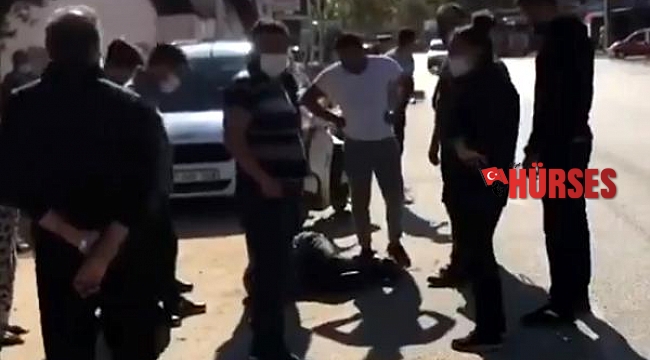 Hırsızı yere yatırıp polisi beklediler