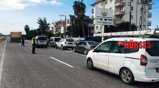 Manavgat'ta trafik kontrolü