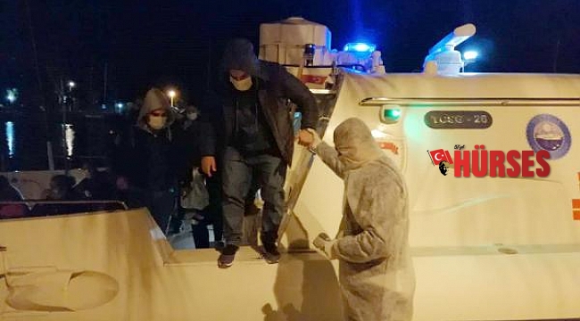 Marmaris'te 24 kaçak göçmen ve 1 organizatör kurtarıldı