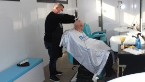 Mobil kuaför yayladaki vatandaşların hizmetinde