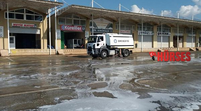 Toptancı halde temizlik ve dezenfeksiyon