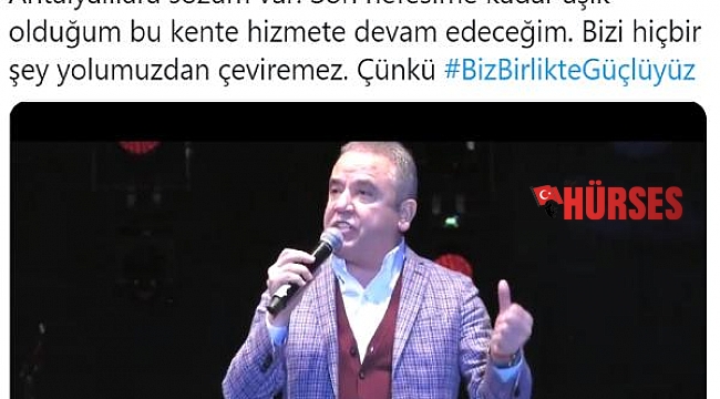 Başkan Böcek: Son nefesime kadar aşık olduğum bu kente hizmete devam edeceğim
