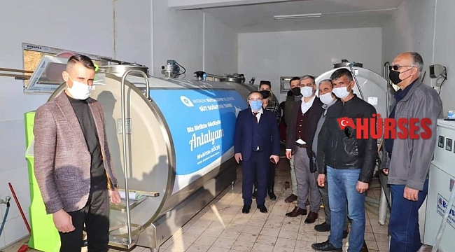 Büyükşehir'den Elmalı Yuva'ya 4 tonluk süt tankı