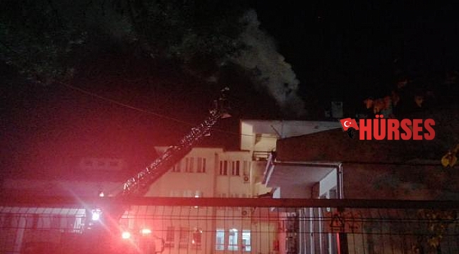 Huzurevinin bacasında çıkan yangın korkuttu
