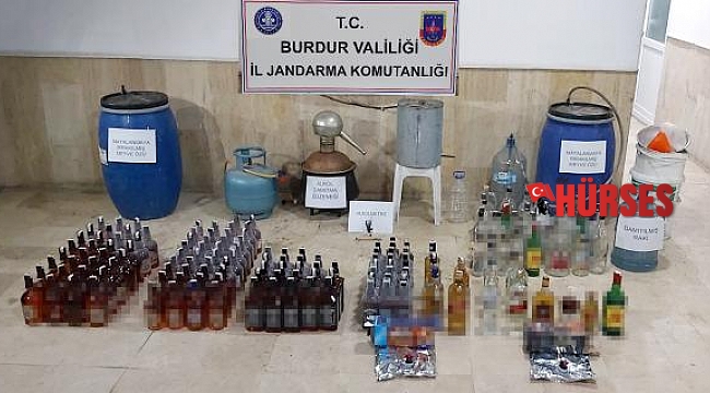 Jandarmadan kaçak içki operasyonu
