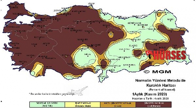 Meteorolojinin haritasında 'olağanüstü ve çok şiddetli' kuraklık görüntüsü