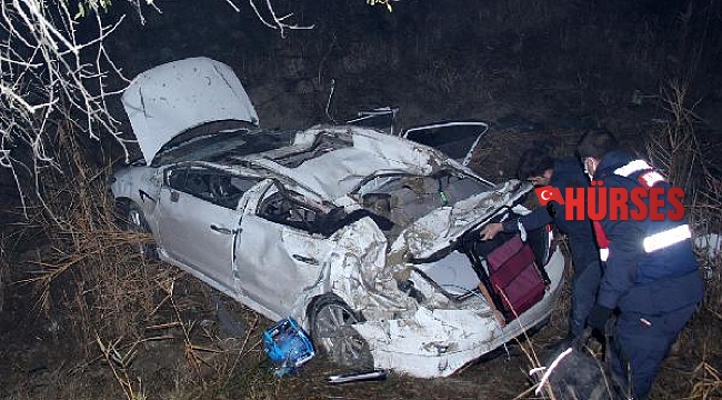 Otomobil dereye uçtu: 1 yaralı