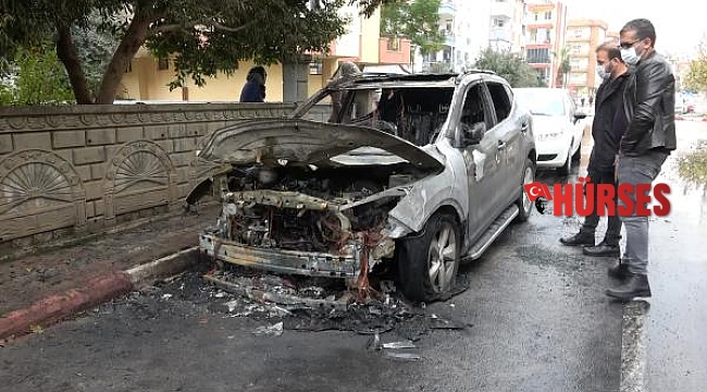 Park halindeki cip, alev alev yandı !