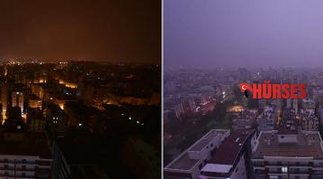 Şimşeklerin geceyi aydınlattığı Antalya'da vatandaşlar, güne kara bulutlarla uyandı