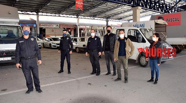 Toptancı halinde koronavirüs denetimi
