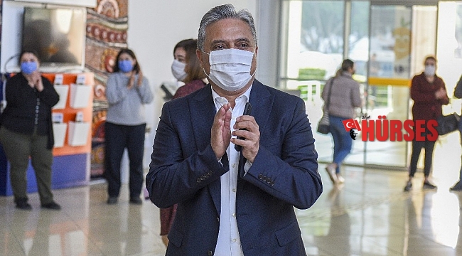 Uysal, yılın son mesai gününde belediye çalışanlarıyla bir araya geldi