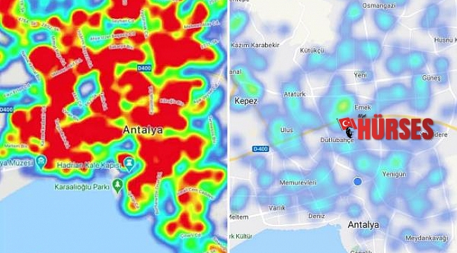 Antalya risk haritası maviye döndü