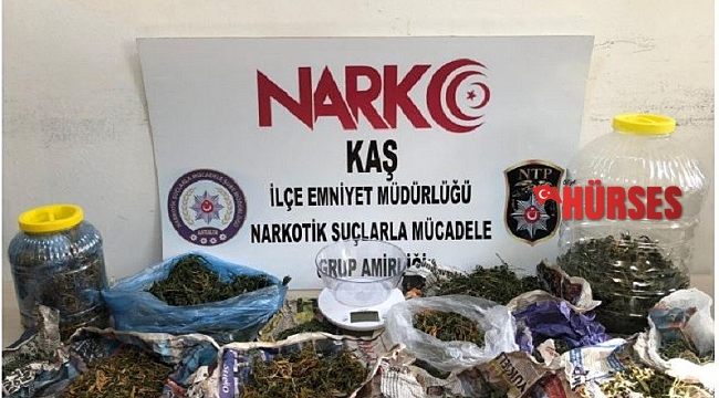 Antalya'da 1 buçuk milyon TL'lik makaron ele geçirildi