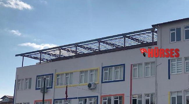 Büyükşehir'den liseye çatı desteği