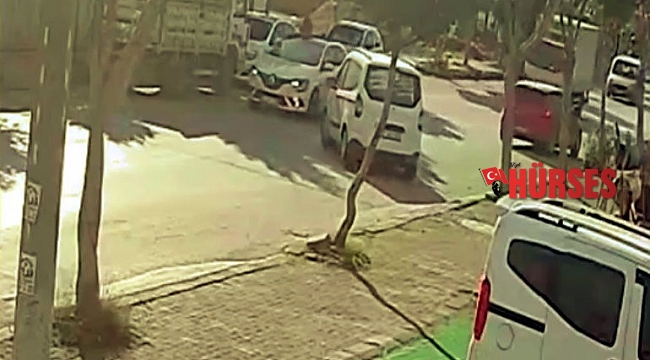El freni çekilmeyen araç trafiği birbirine kattı