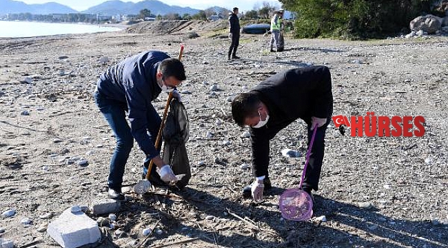 Kemer'de sahil temizliğinin ikincisi yapıldı