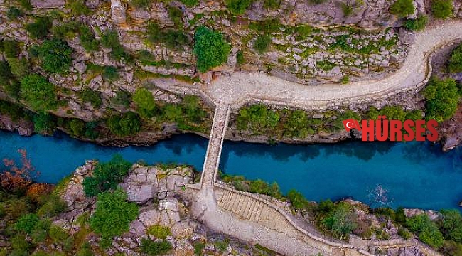 Köprülü Kanyon'da kış manzarası