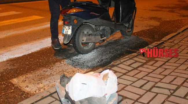 Motosiklet ile otomobil çarpıştı: 1 yaralı