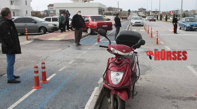 Motosikletle otomobil çarpıştı: 1 yaralı
