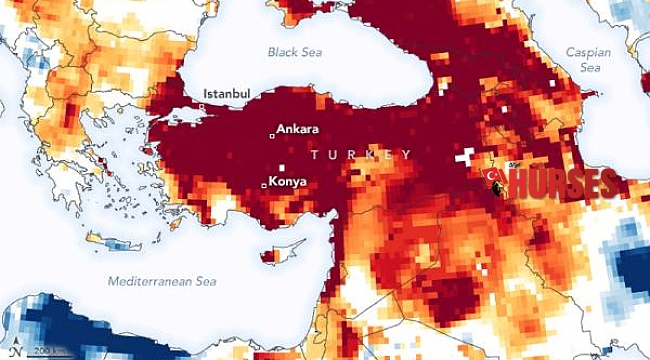 NASA, Türkiye'nin kuraklık haritasını yayımladı