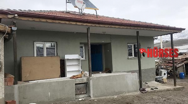 Yanan ev imece usulü yenilendi