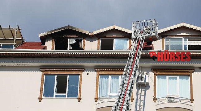 Alanya'da çatı katında korkutan yangın