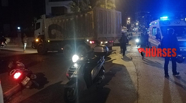Alanya'da kamyonla motosiklet çarpıştı: 1 ağır yaralı