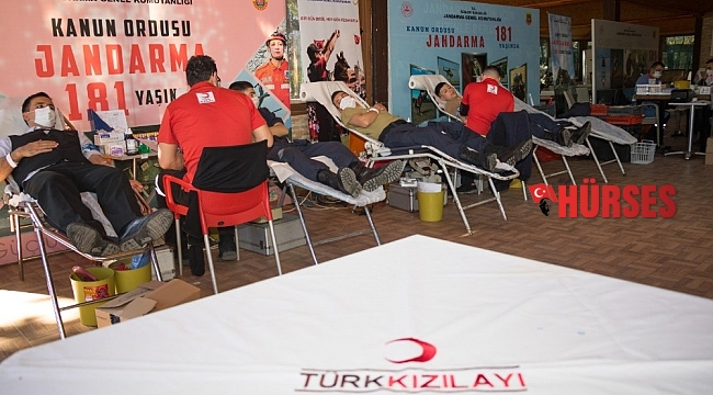 Antalya İl Jandarma Komutanlığına "2020 yılının Kurumsal Kan Bağışçısı Altın Ödülü"