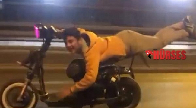 Elektrikli bisiklet sürücüsü, tehlikeye davetiye çıkardı