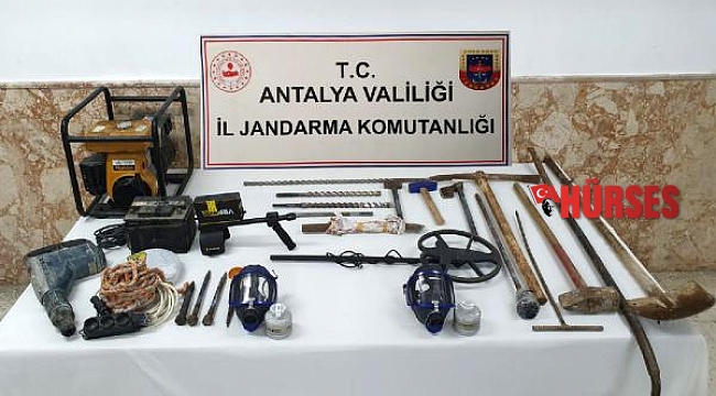 İbradı Jandarması'ndan kaçak kazıya suçüstü