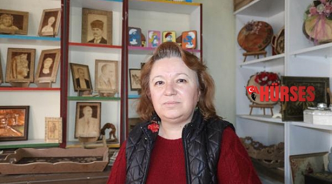 Karı- koca 12 yıldır yakma tekniğiyle ahşaba şekil veriyor