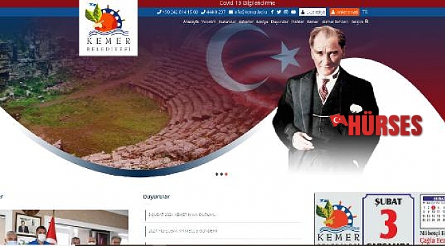 Kemer Belediyesi web sitesi yenilendi