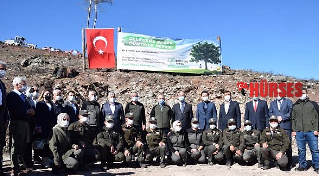 Kumluca'da yanan alana tohum saçıldı