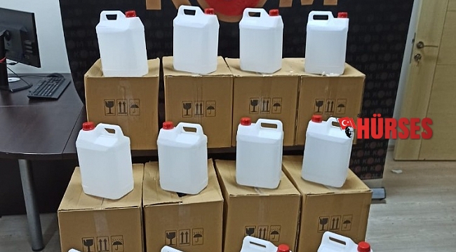 Manavgat'ta 420 litre sahte alkol ele geçirildi