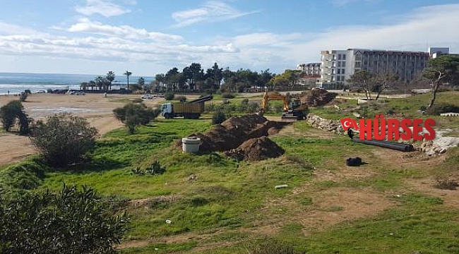 Manavgat'ta kolektör hattı yenilendi