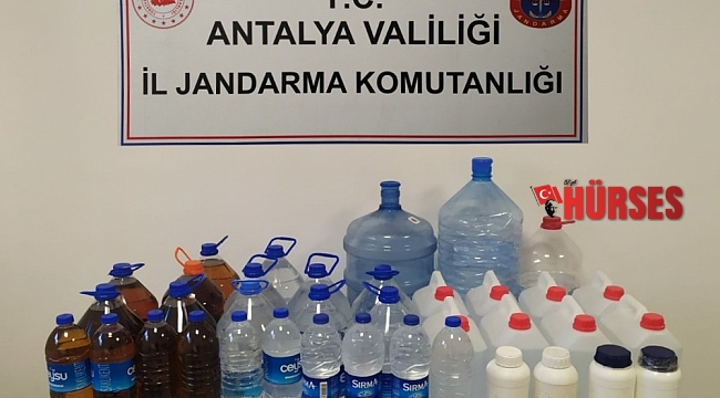 Sahte alkol üreticilerine jandarma baskını: 2 gözaltı